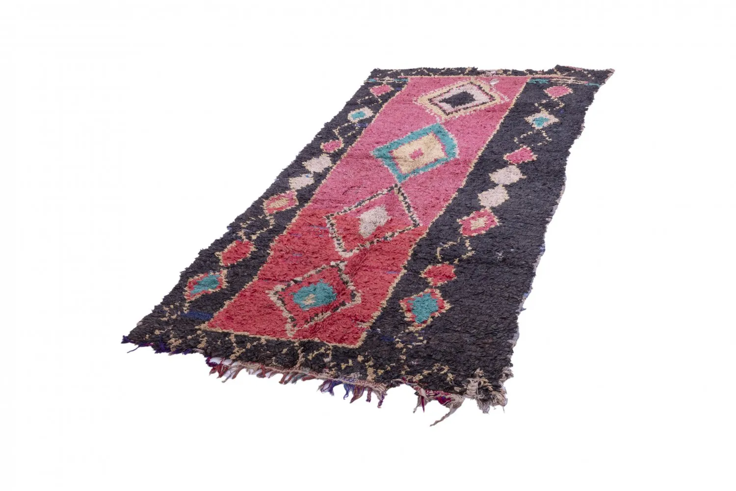 Marokkaanse Berber tapijt Boucherouite 275 x 135 cm