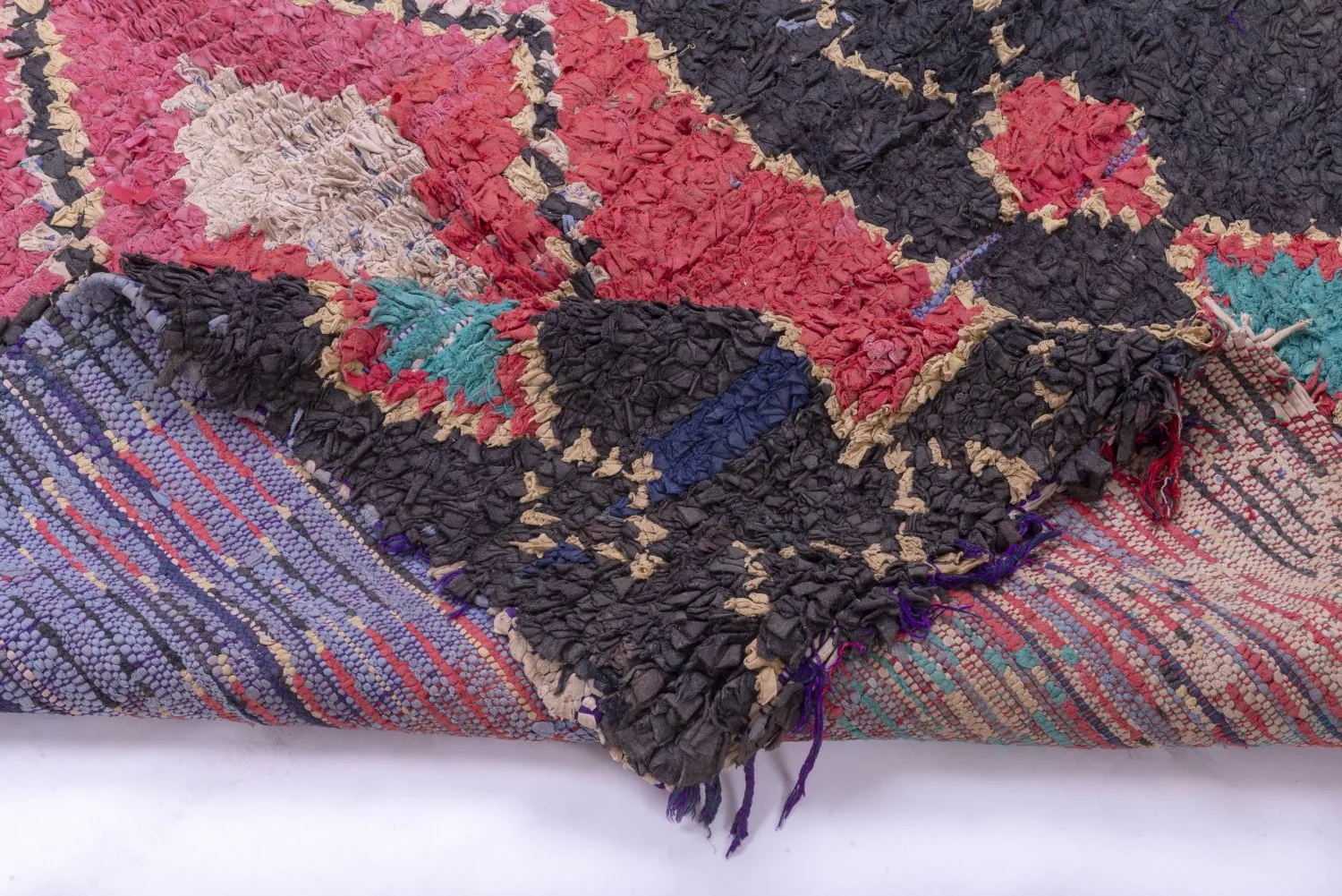 Marokkaanse Berber tapijt Boucherouite 275 x 135 cm