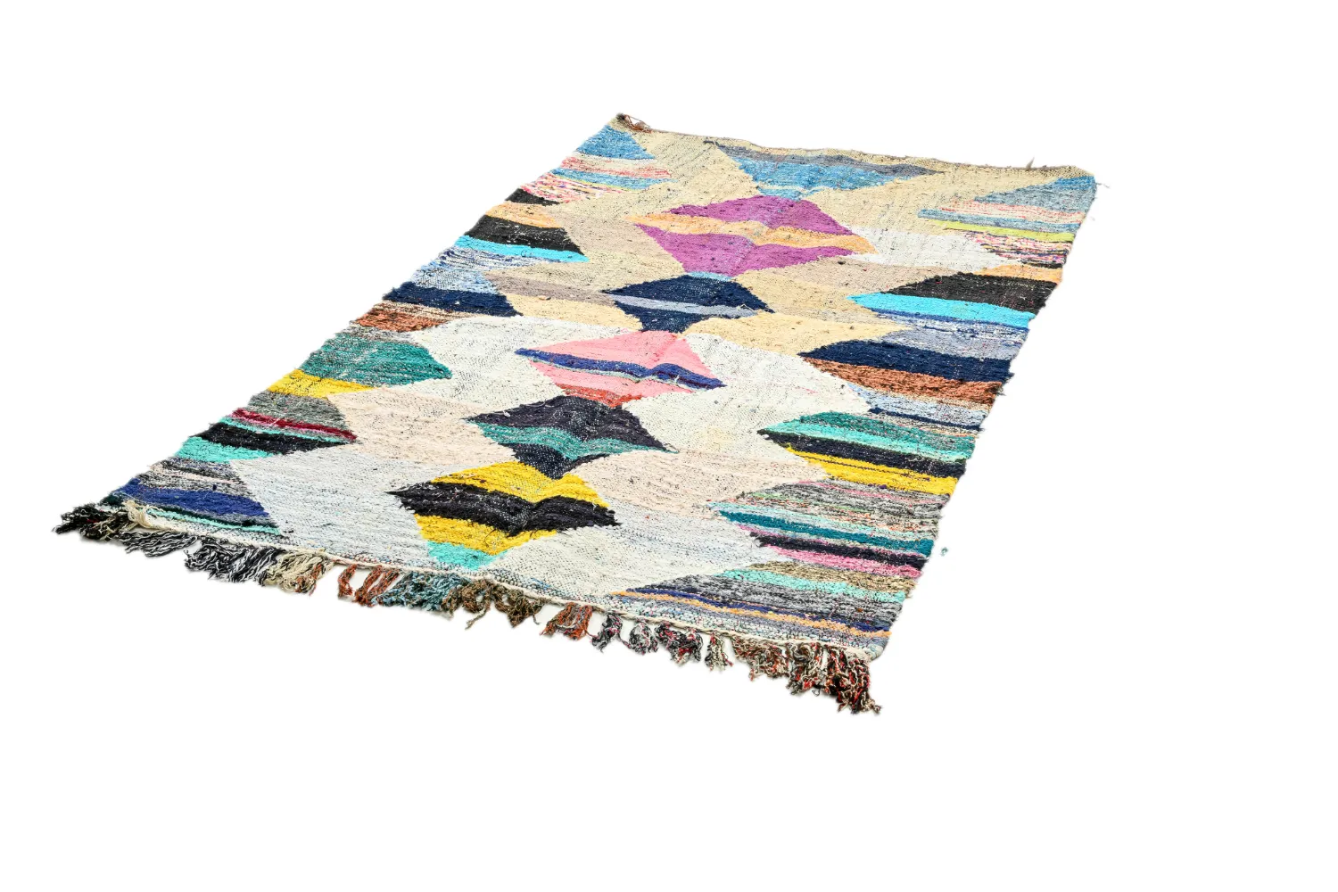 Marokkaanse Berber tapijt Boucherouite 120 x 200 cm