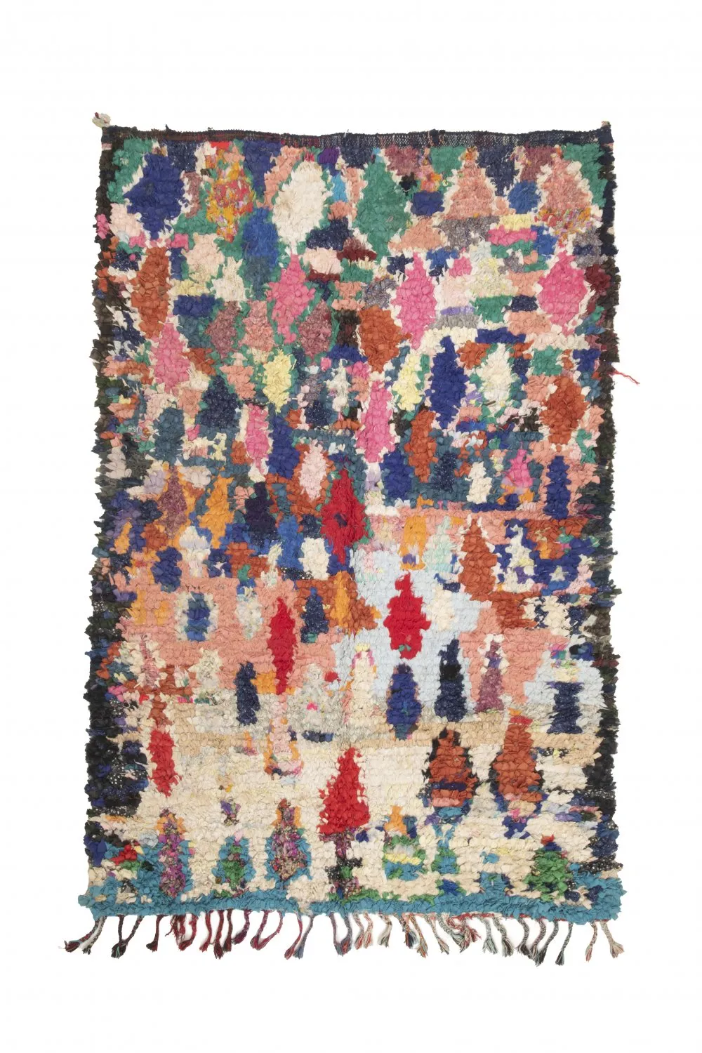 Marokkaanse Berber tapijt Boucherouite 220 x 140 cm