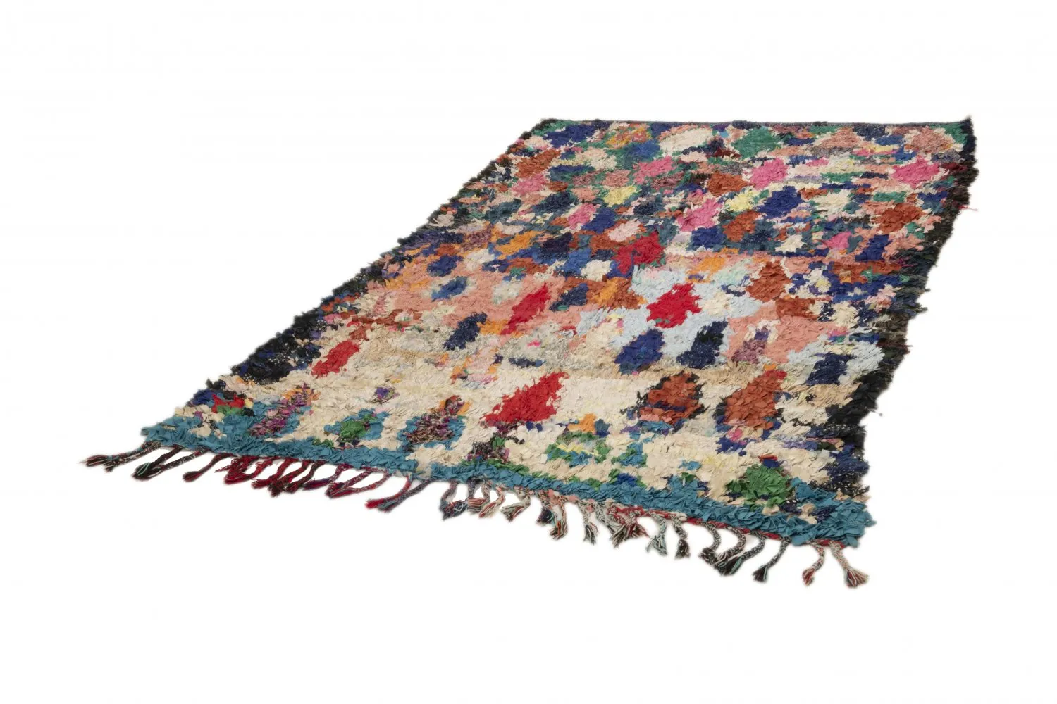 Marokkaanse Berber tapijt Boucherouite 220 x 140 cm