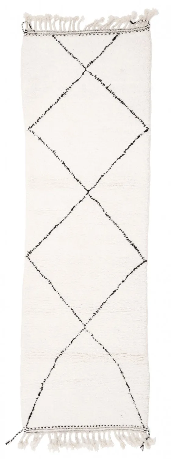 Kelim Marokkaanse Berber tapijt Beni Ouarain 310 x 100 cm