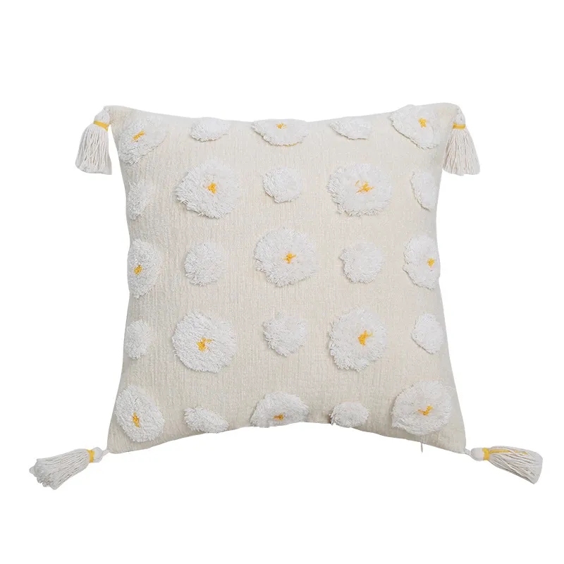Kussensloop - Boho Flower (geel)