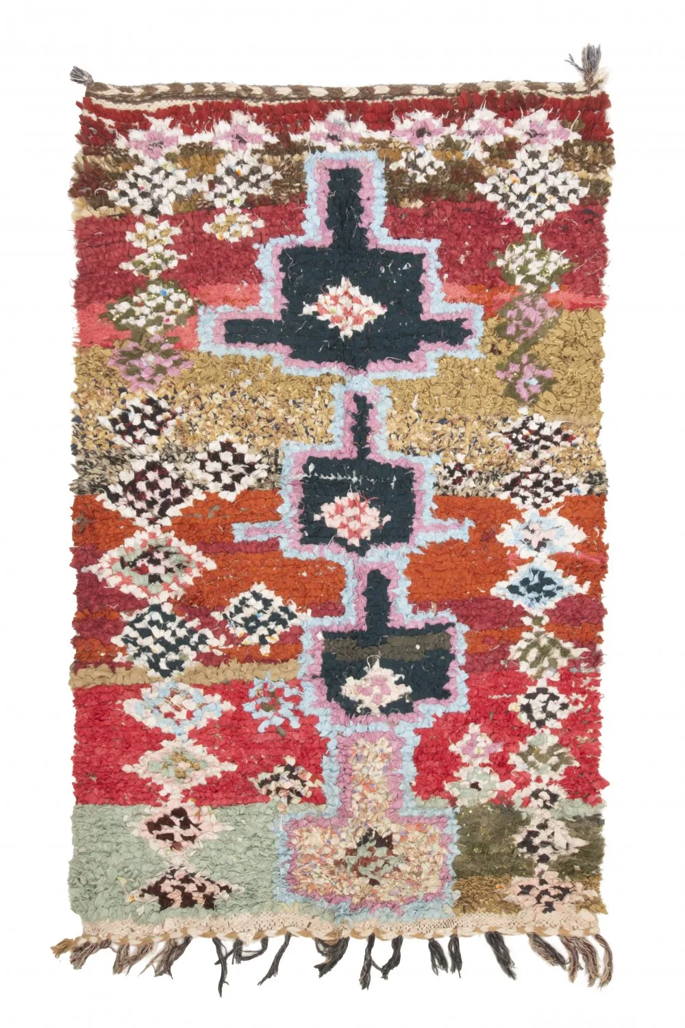 Marokkaanse Berber tapijt Boucherouite 205 x 120 cm