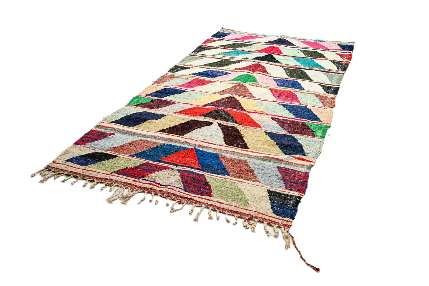 Marokkaanse Berber tapijt Boucherouite 145 x 280 cm
