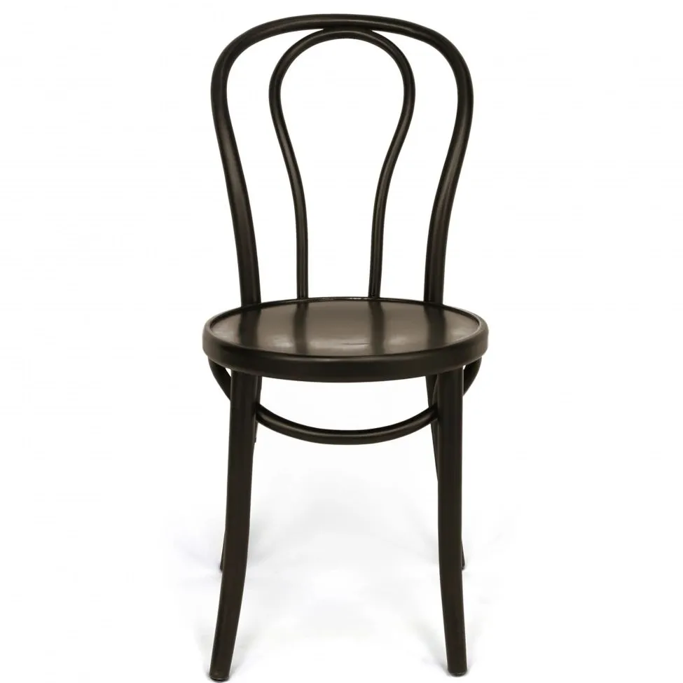 Stoel - Bistro (hout/zwart) - 2 stuks