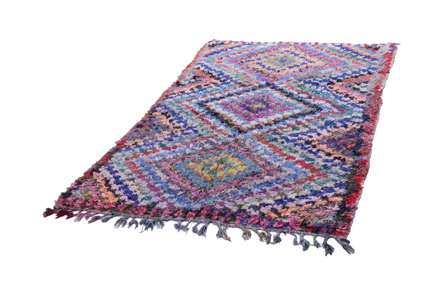 Marokkaanse Berber tapijt Boucherouite 230 x 135 cm