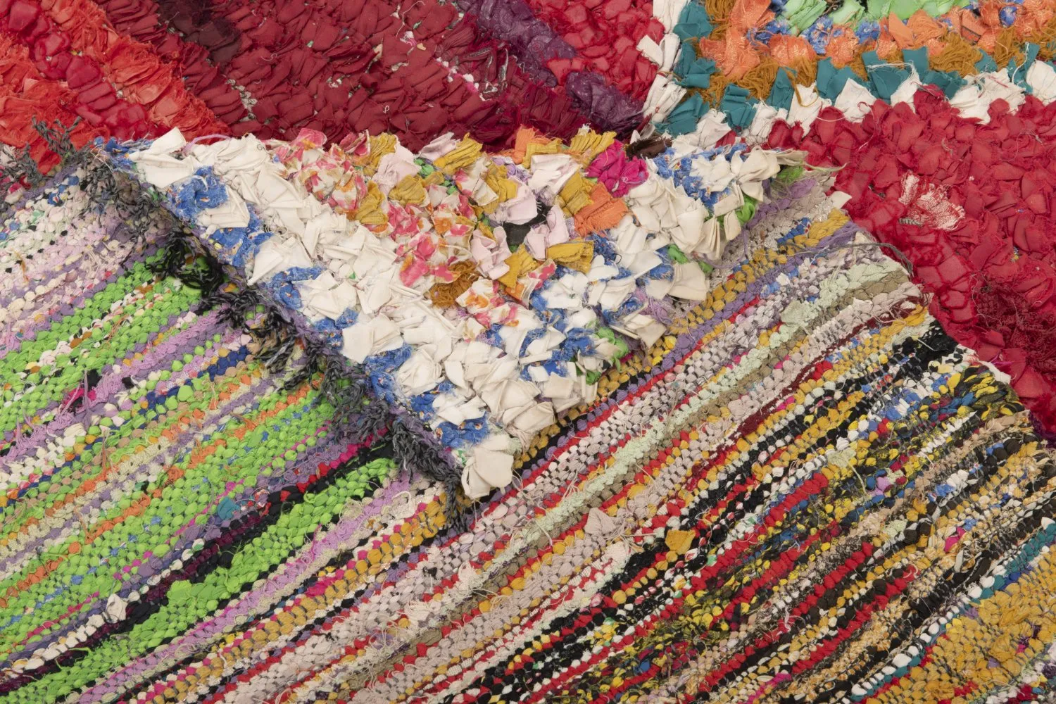 Marokkaanse Berber tapijt Boucherouite 210 x 140 cm