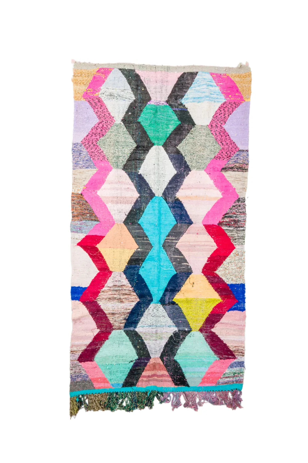 Marokkaanse Berber tapijt Boucherouite 140 x 260 cm