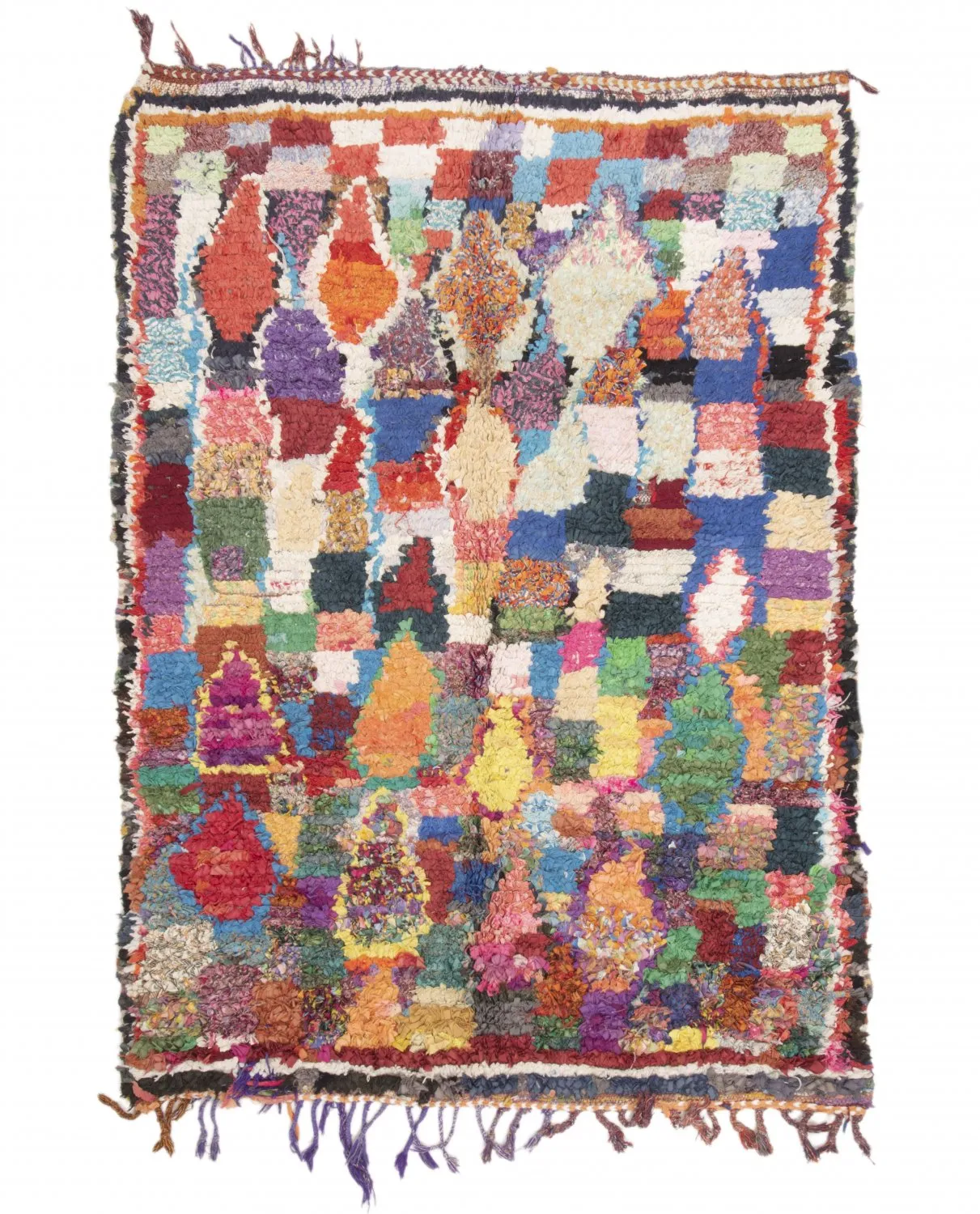 Marokkaanse Berber tapijt Boucherouite 210 x 150 cm
