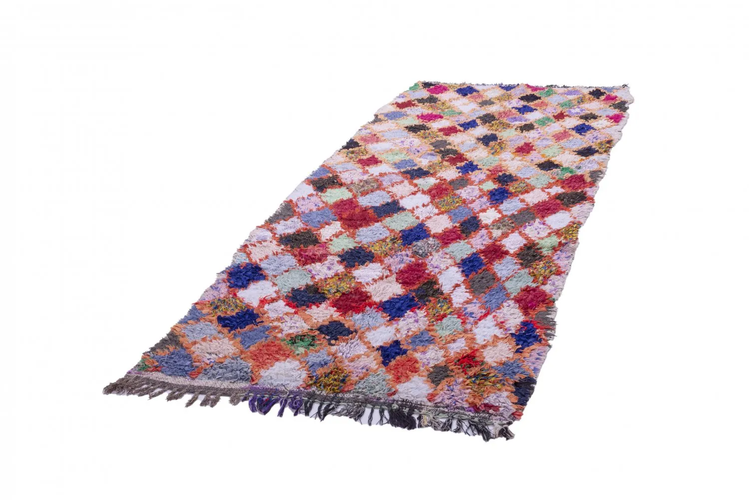 Marokkaanse Berber tapijt Boucherouite 245 x 105 cm