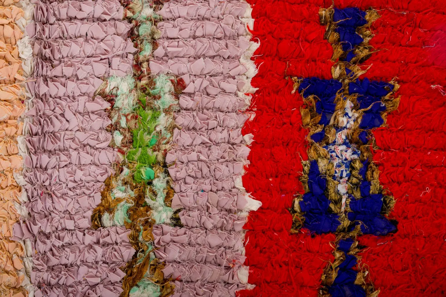 Marokkaanse Berber tapijt Boucherouite 360 x 130 cm