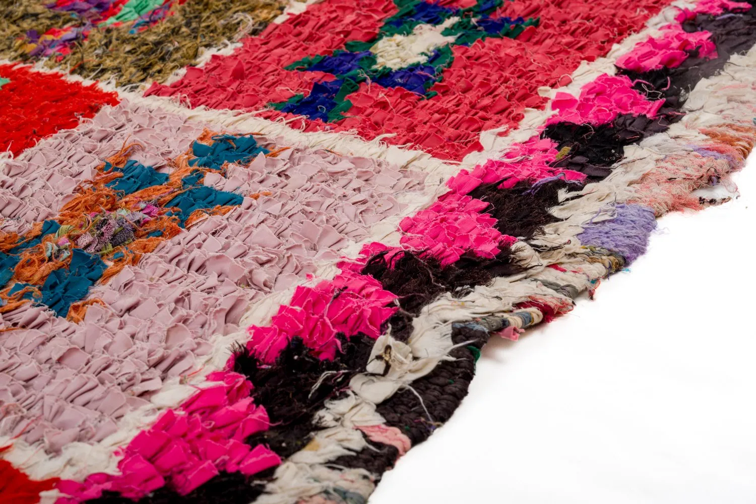 Marokkaanse Berber tapijt Boucherouite 360 x 130 cm