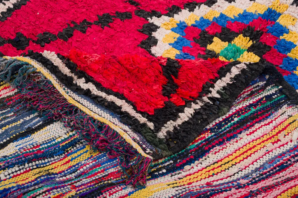 Marokkaanse Berber tapijt Boucherouite 310 x 145 cm