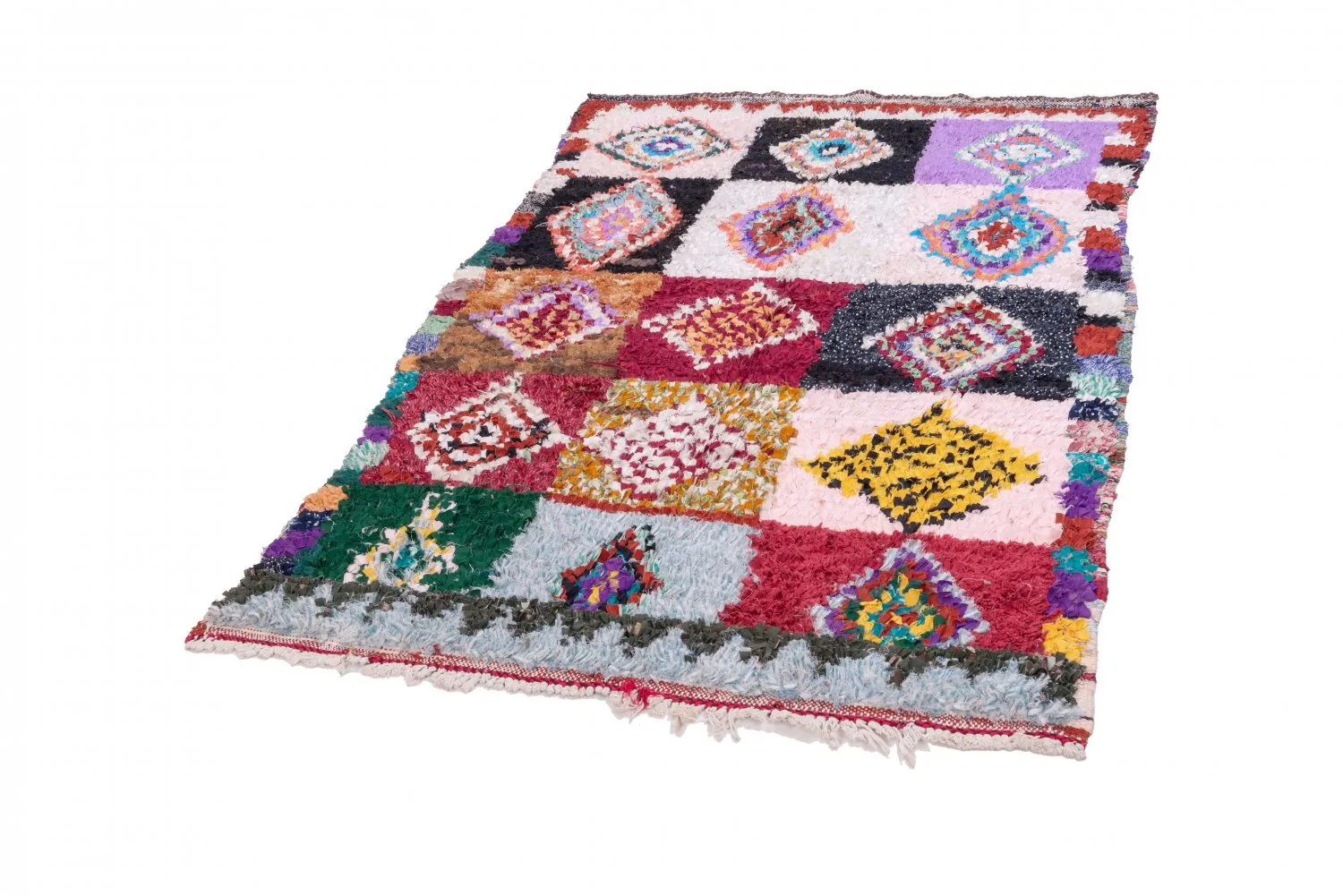 Marokkaanse Berber tapijt Boucherouite 205 x 120 cm