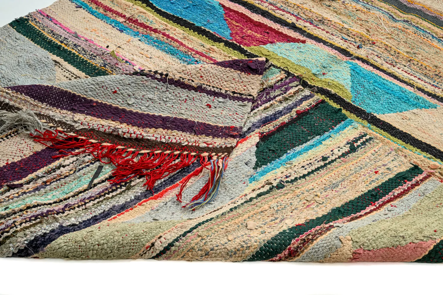 Marokkaanse Berber tapijt Boucherouite 120 x 245 cm