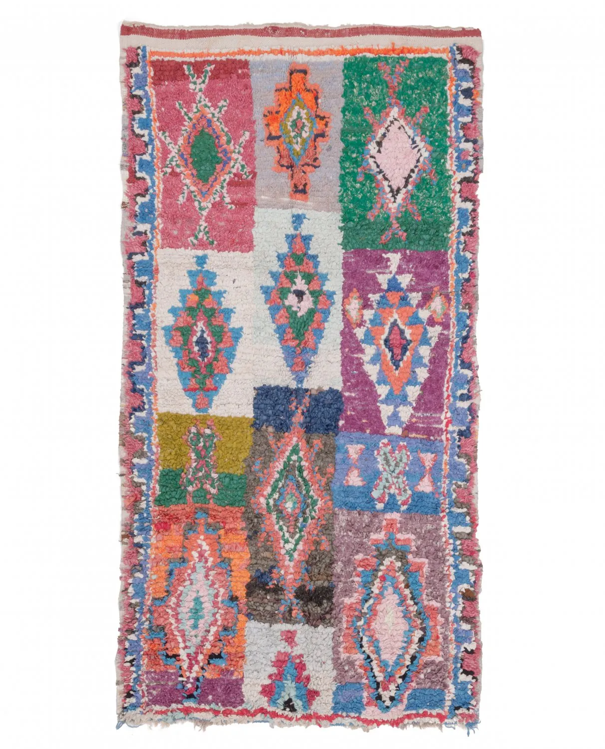 Marokkaanse Berber tapijt Boucherouite 225 x 115 cm