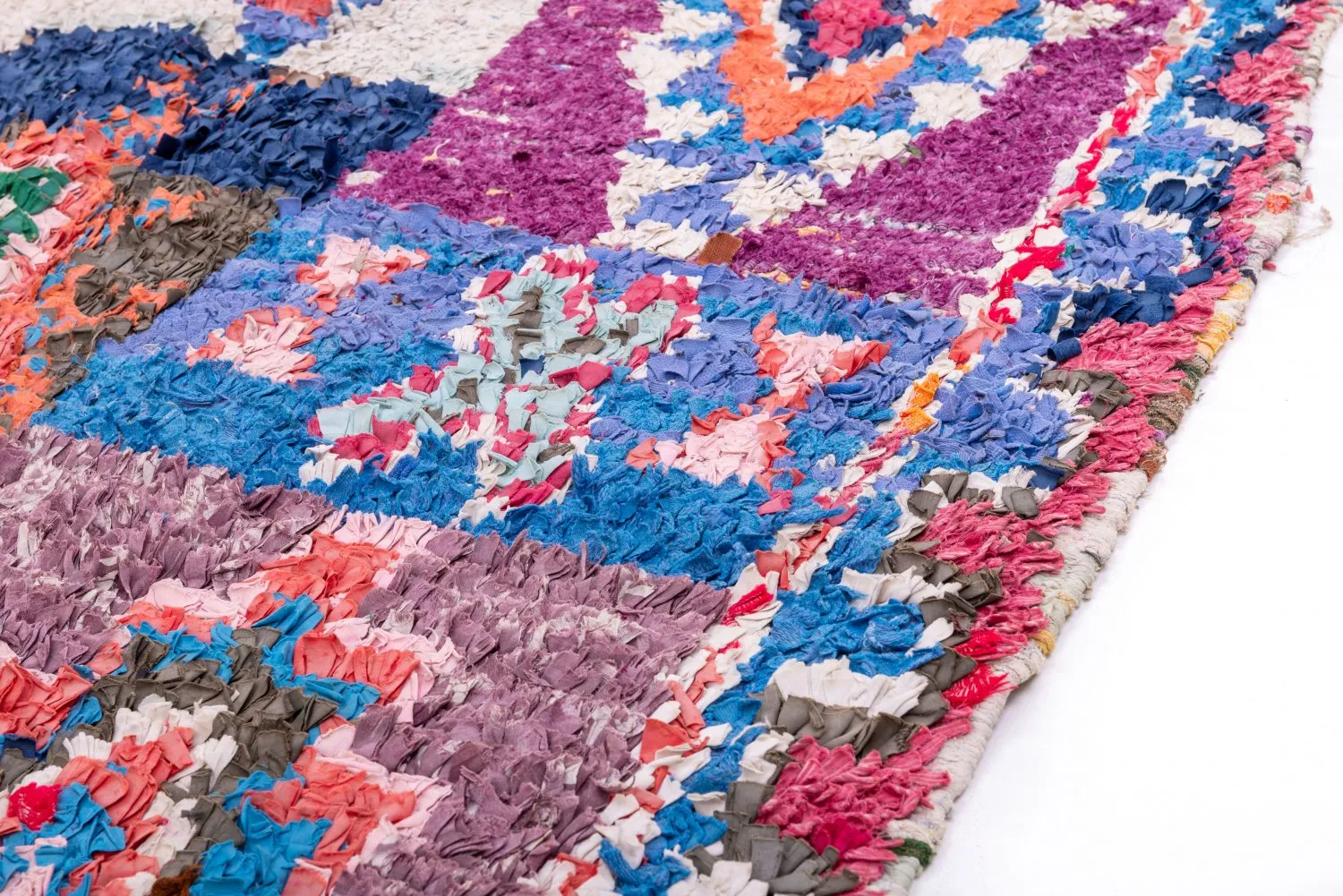 Marokkaanse Berber tapijt Boucherouite 225 x 115 cm