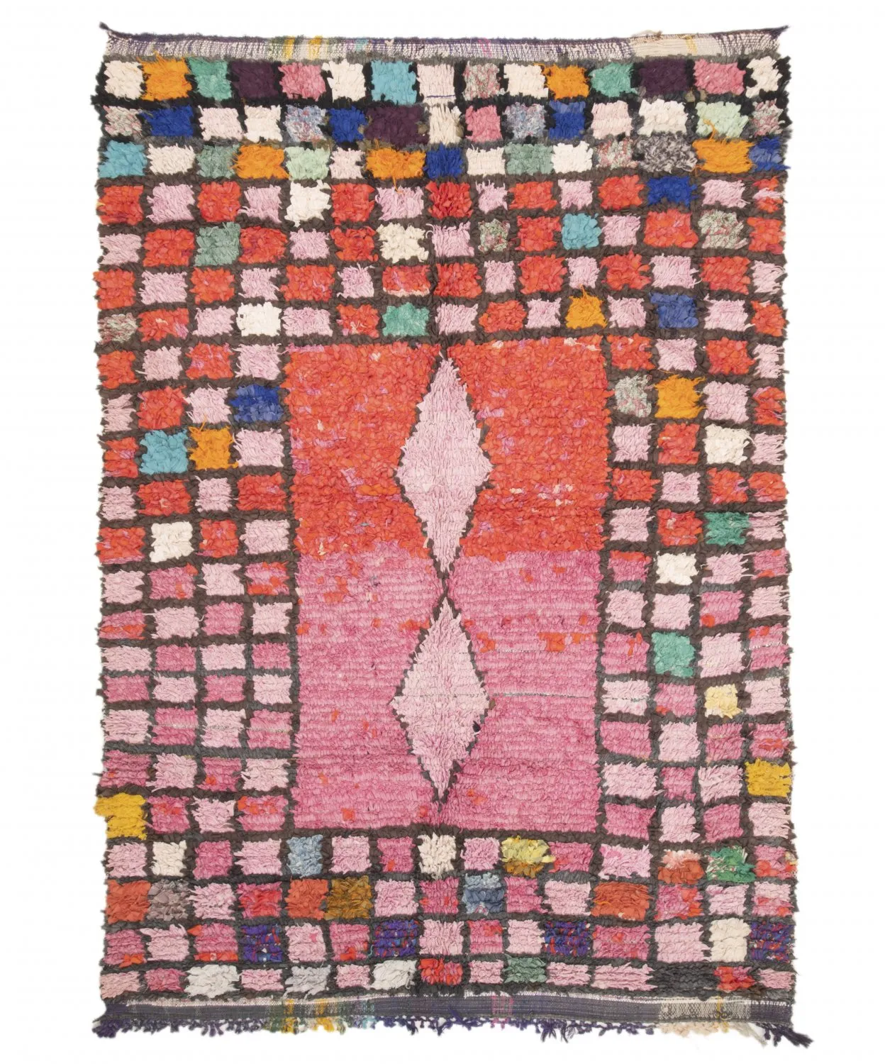 Marokkaanse Berber tapijt Boucherouite 225 x 150 cm