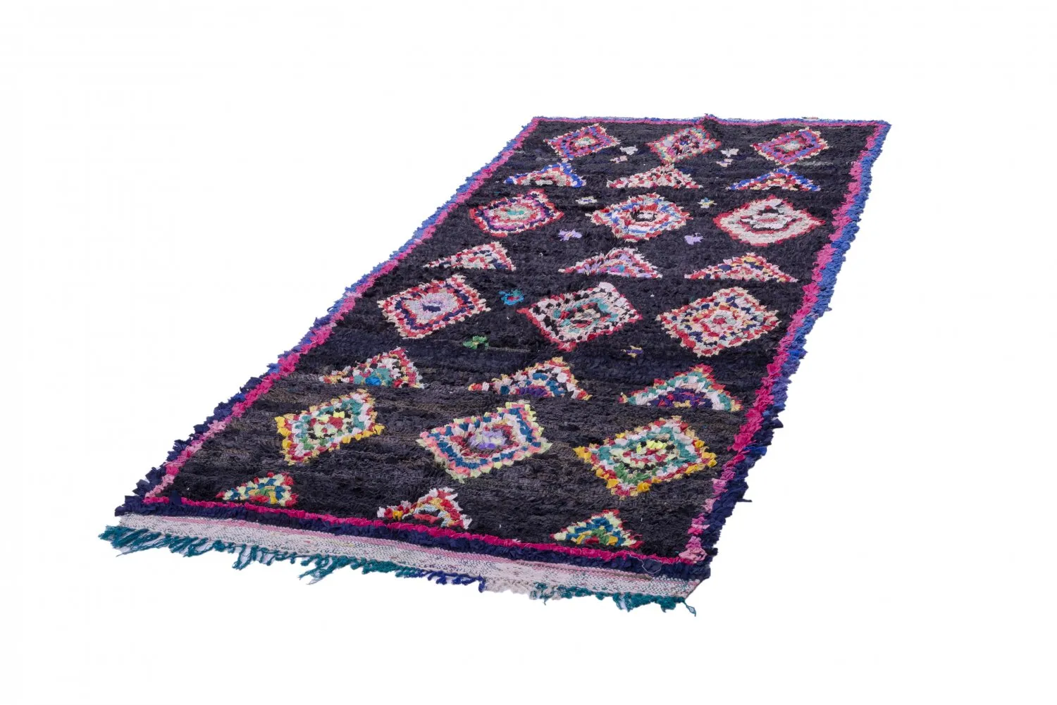 Marokkaanse Berber tapijt Boucherouite 245 x 115 cm