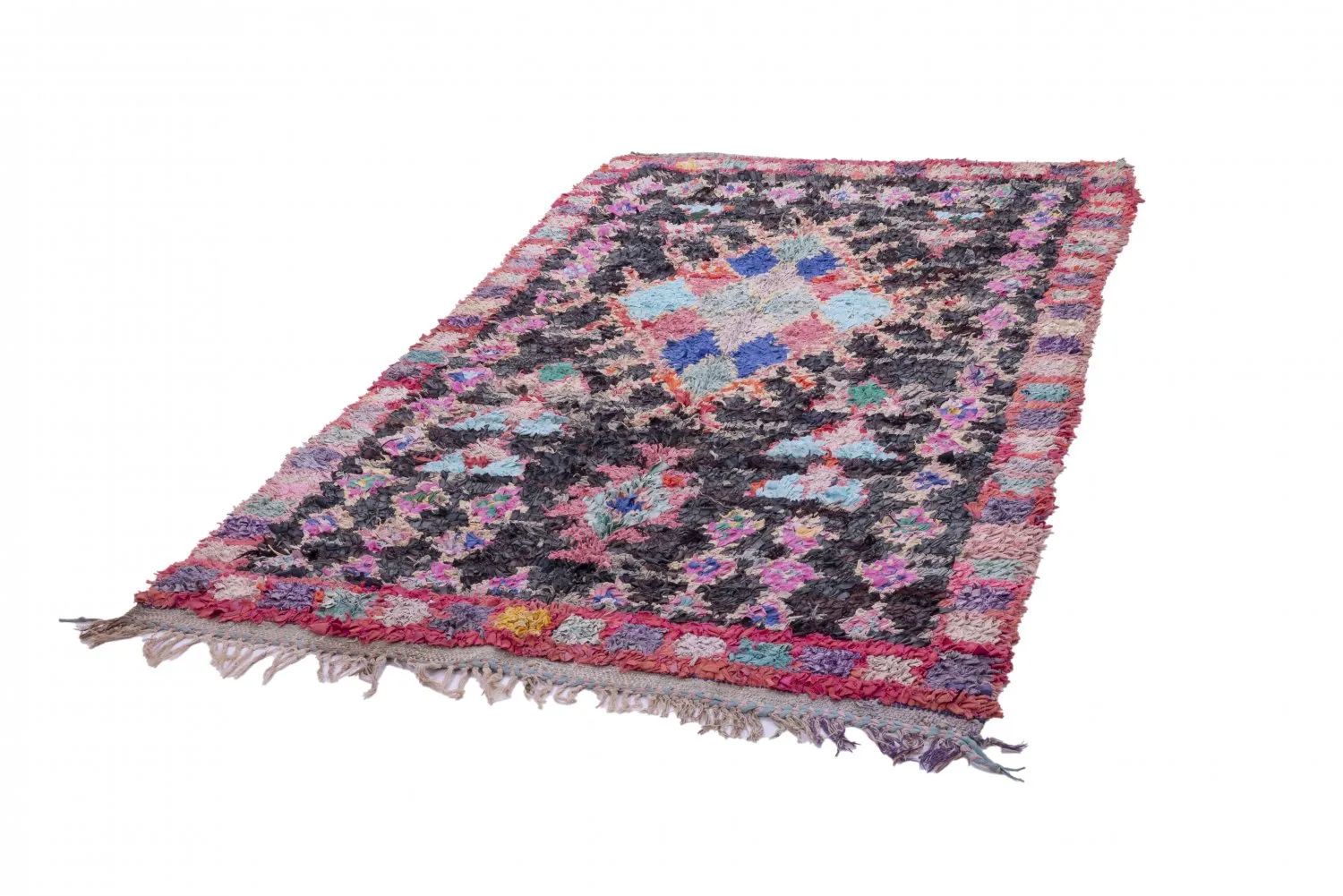 Marokkaanse Berber tapijt Boucherouite 210 x 125 cm