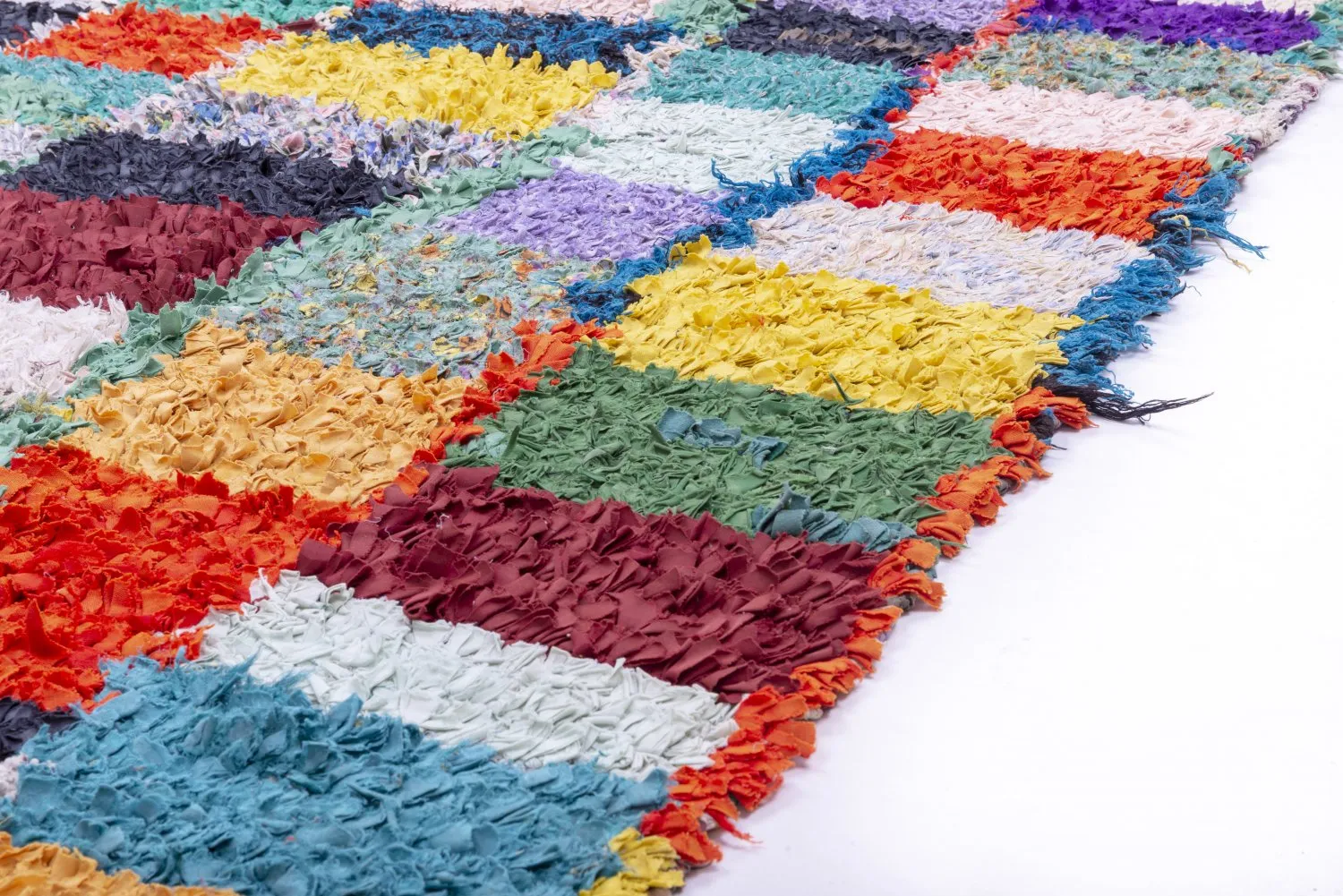 Marokkaanse Berber tapijt Boucherouite 250 x 120 cm