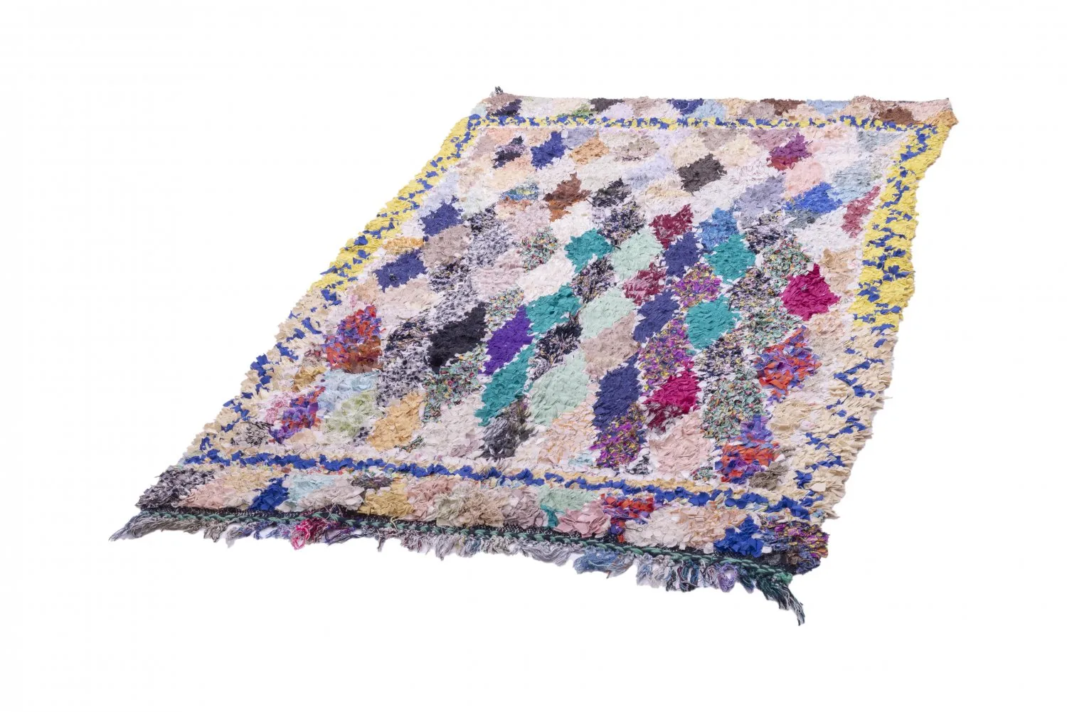 Marokkaanse Berber tapijt Boucherouite 225 x 135 cm
