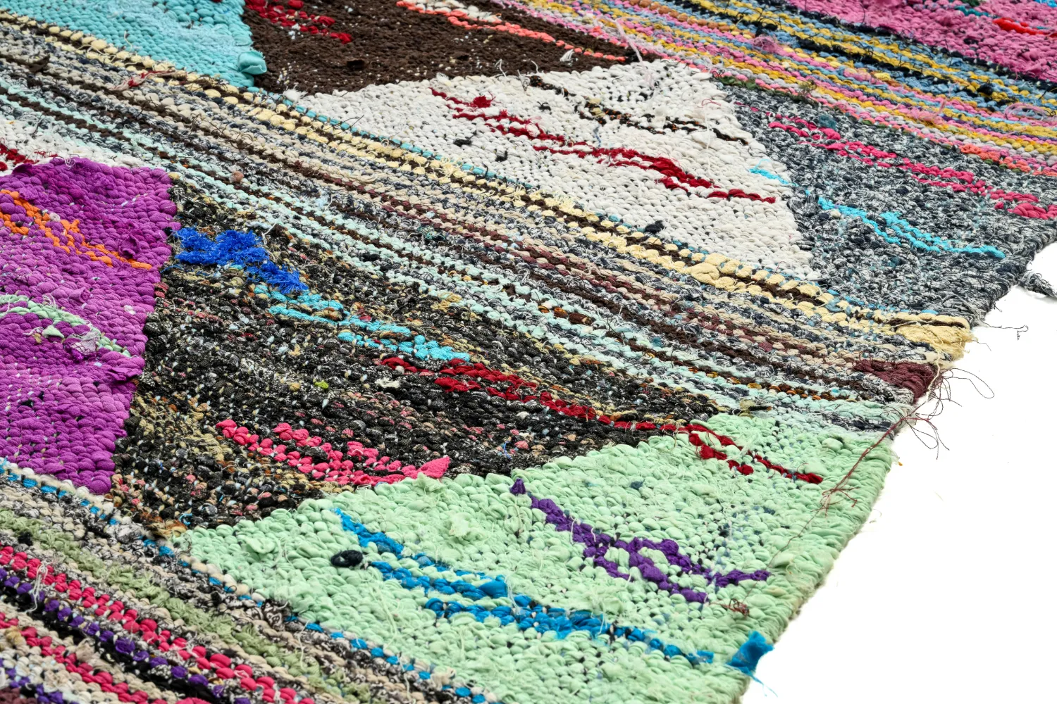 Marokkaanse Berber tapijt Boucherouite 135 x 235 cm