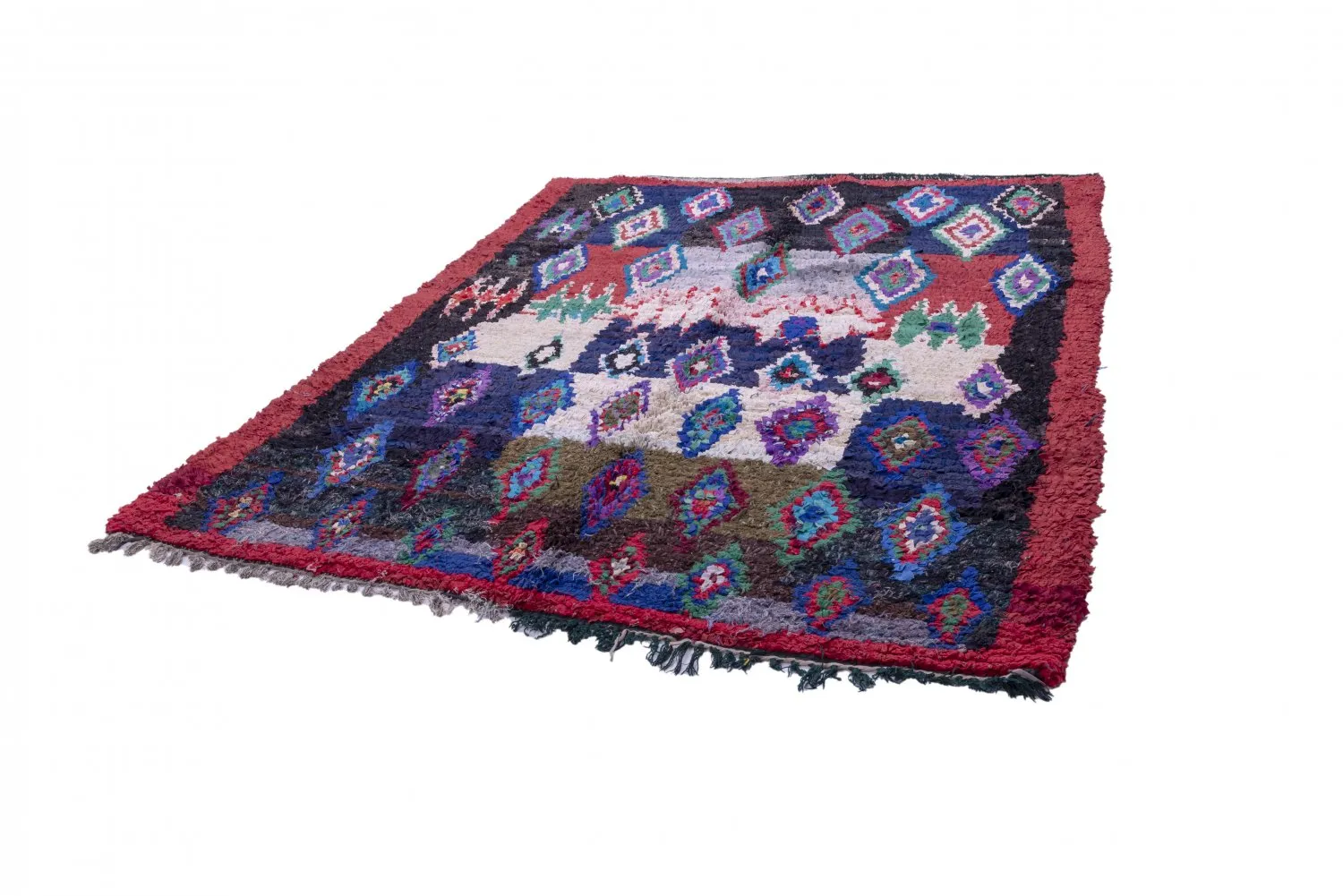 Marokkaanse Berber tapijt Boucherouite 190 x 160 cm
