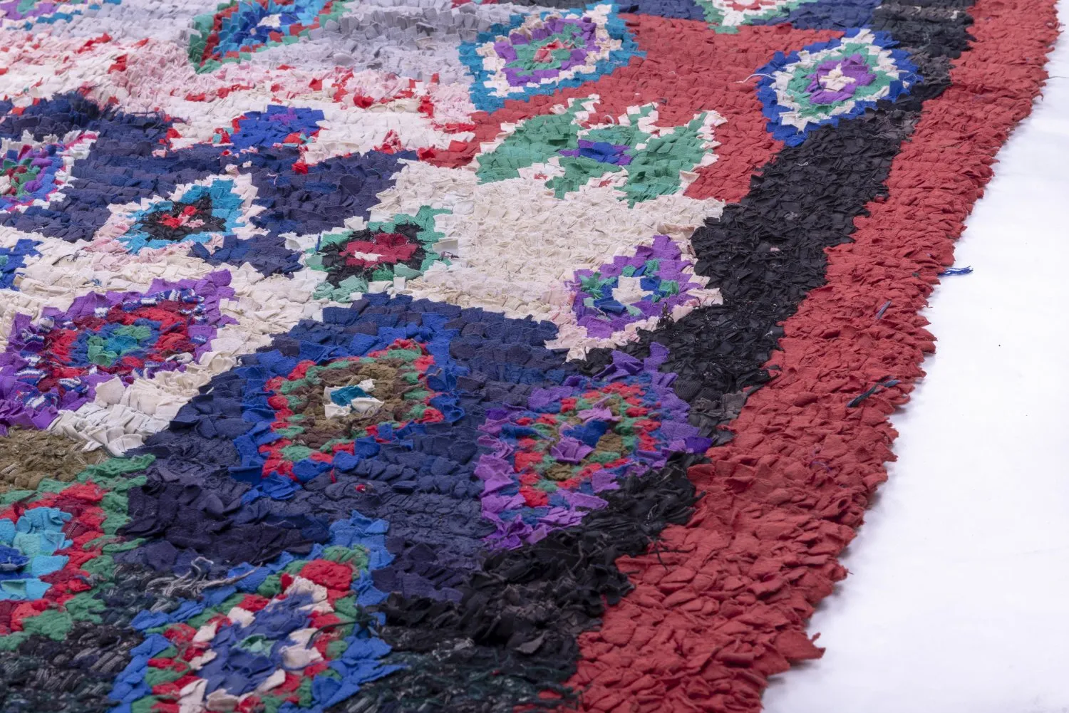 Marokkaanse Berber tapijt Boucherouite 190 x 160 cm