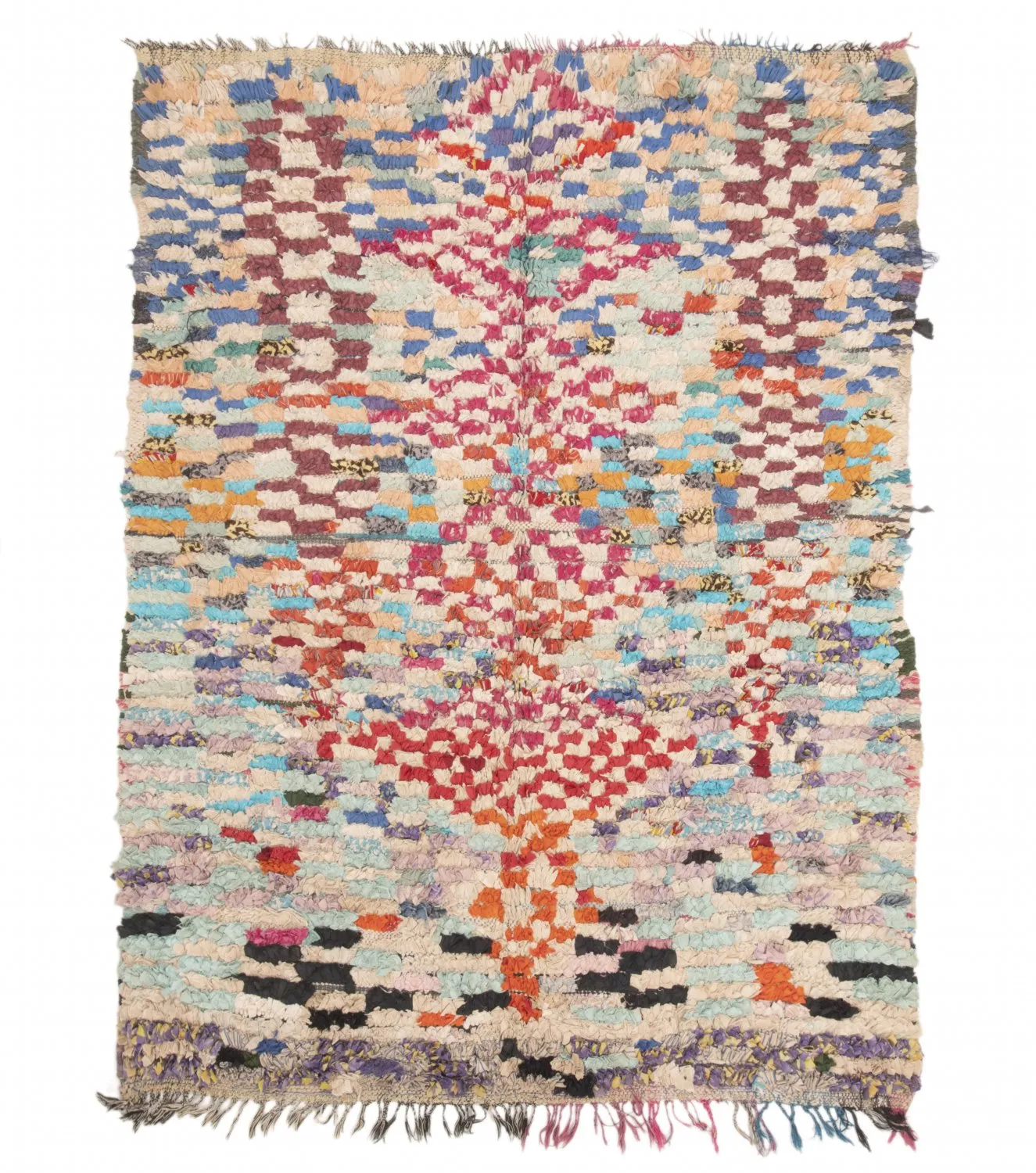 Marokkaanse Berber tapijt Boucherouite 205 x 145 cm