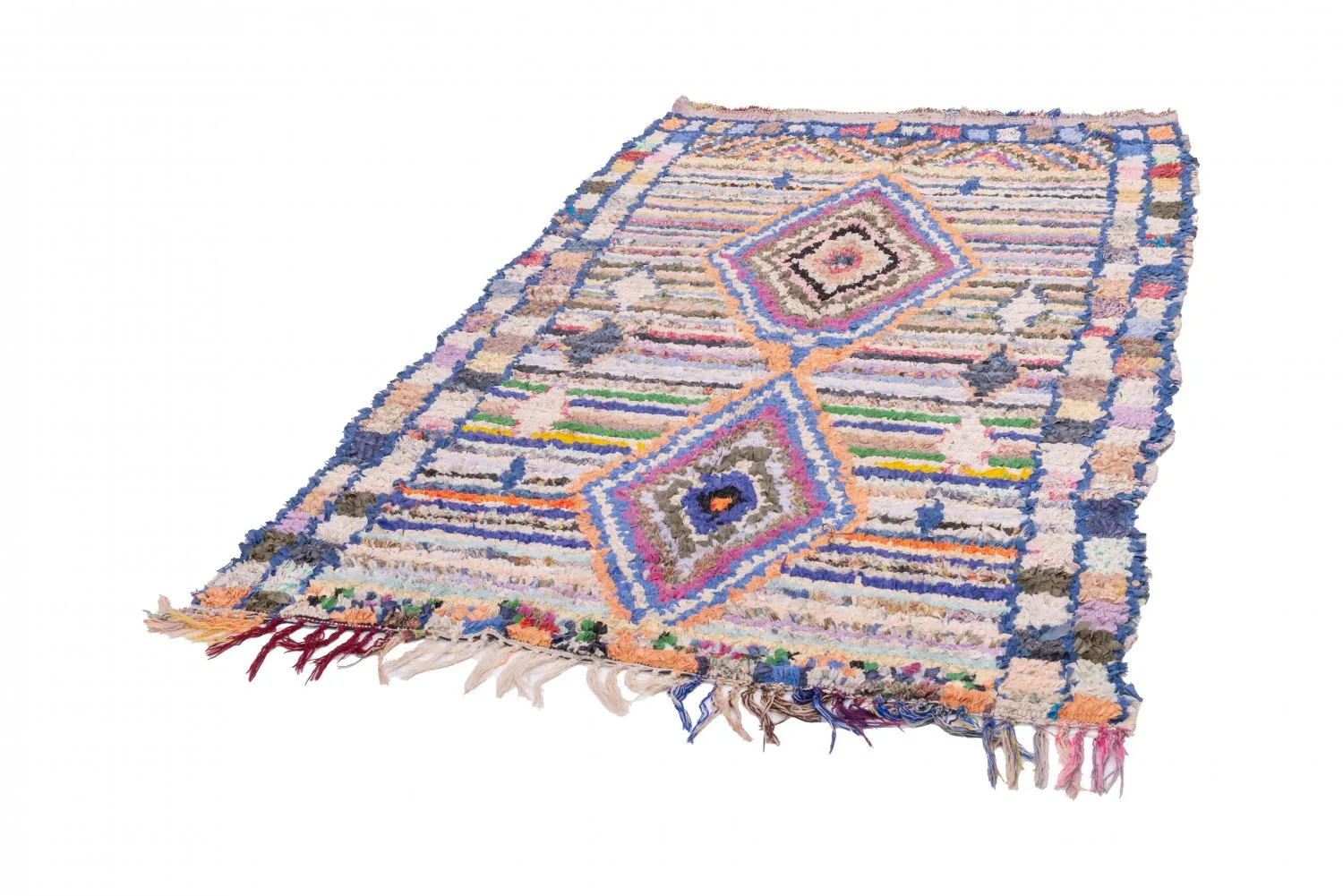 Marokkaanse Berber tapijt Boucherouite 225 x 140 cm
