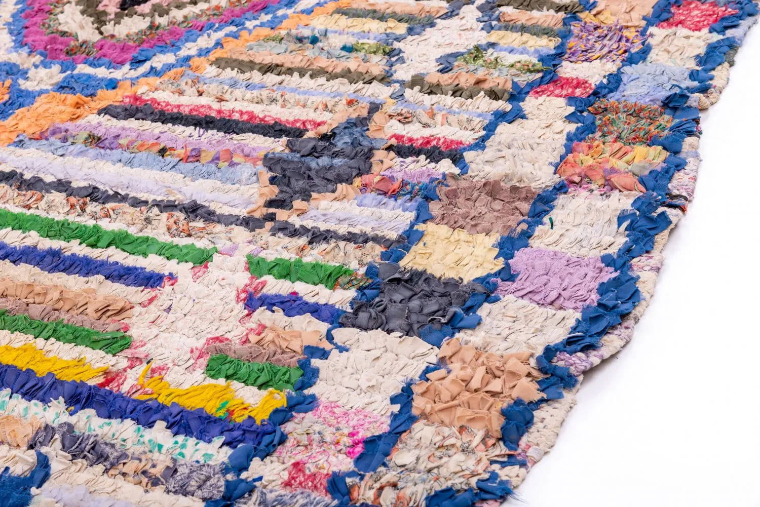 Marokkaanse Berber tapijt Boucherouite 225 x 140 cm