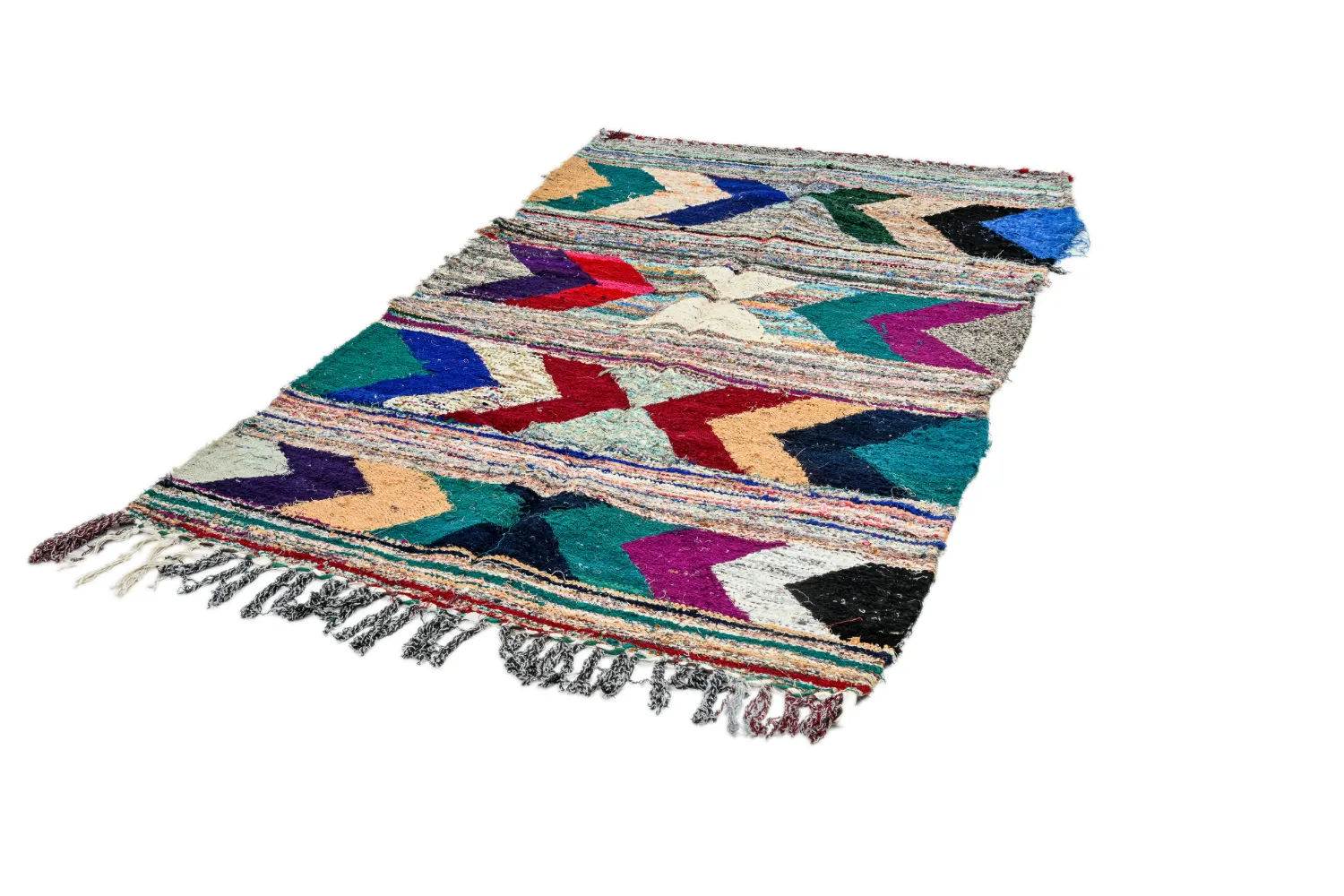 Marokkaanse Berber tapijt Boucherouite 115 x 205 cm