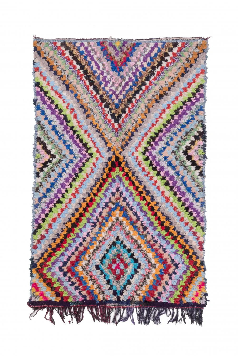 Marokkaanse Berber tapijt Boucherouite 225 x 140 cm