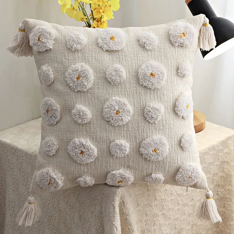Kussensloop - Boho Flower (geel)