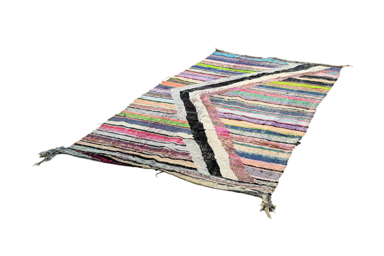 Marokkaanse Berber tapijt Boucherouite 135 x 240 cm