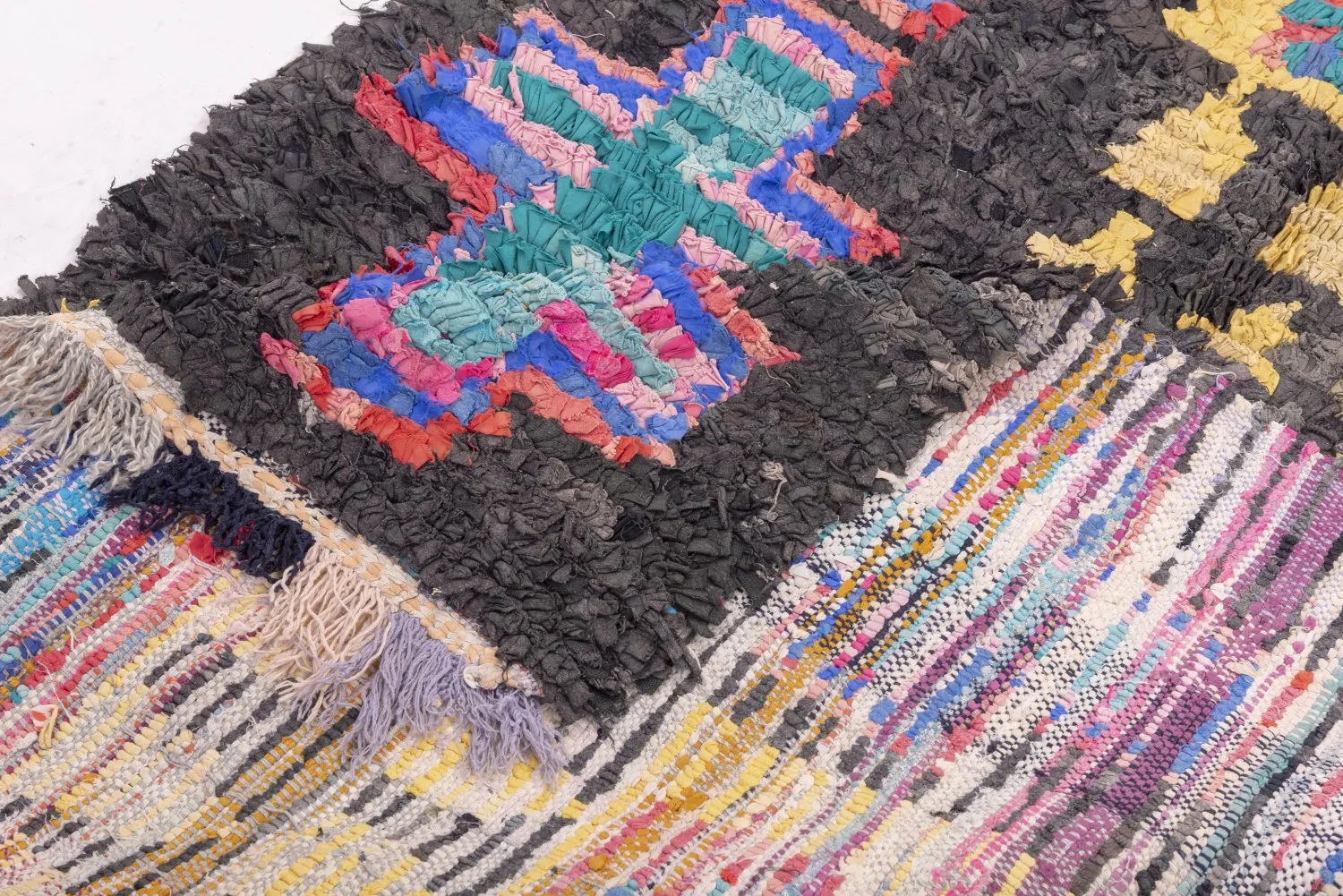Marokkaanse Berber tapijt Boucherouite 310 x 115 cm