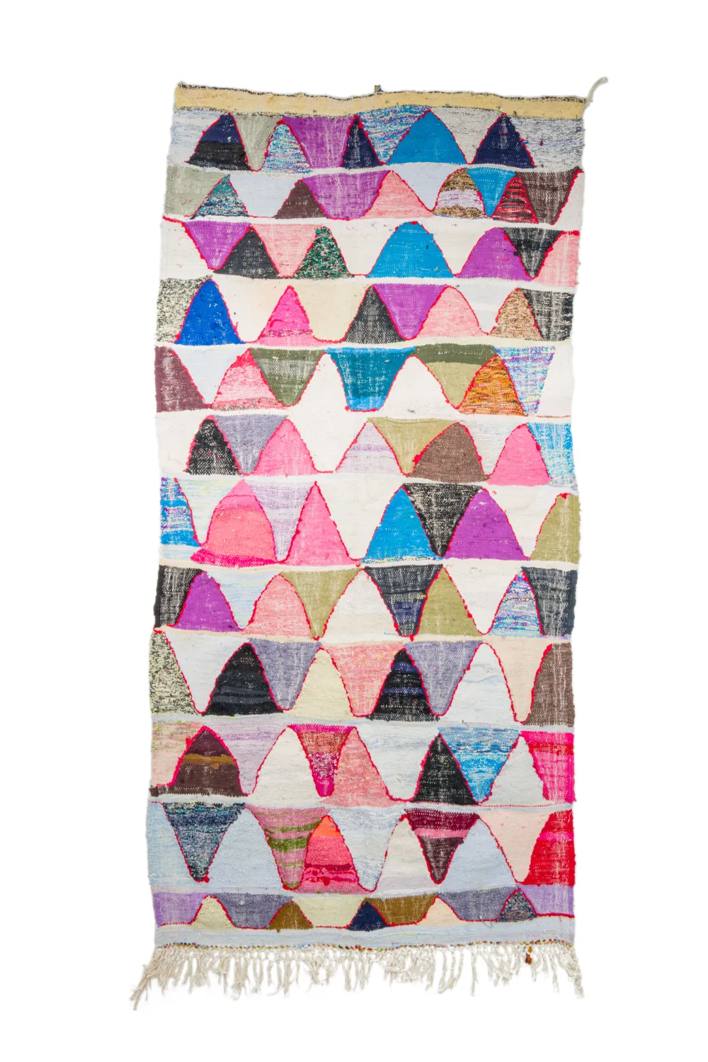 Marokkaanse Berber tapijt Boucherouite 135 x 275 cm