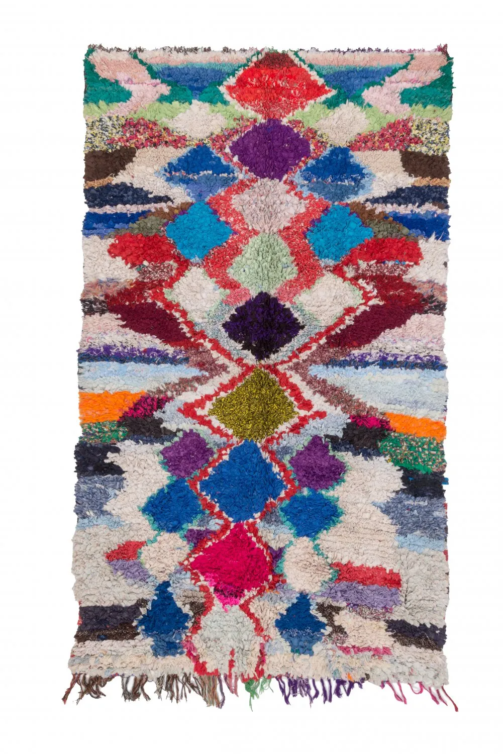 Marokkaanse Berber tapijt Boucherouite 245 x 140 cm
