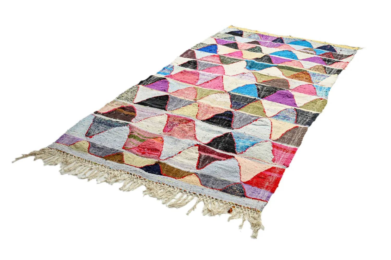 Marokkaanse Berber tapijt Boucherouite 135 x 275 cm