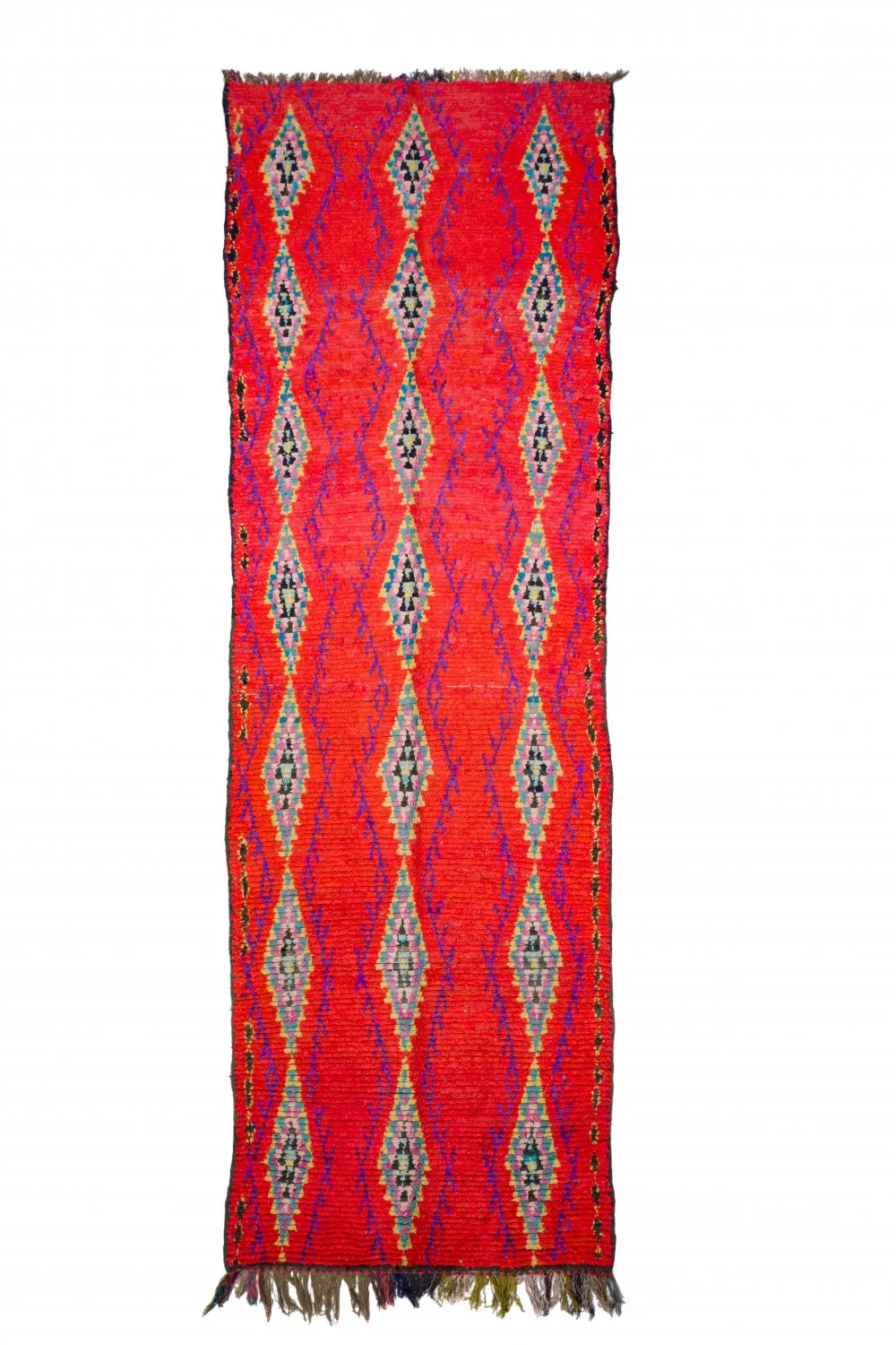 Marokkaanse Berber tapijt Boucherouite 440 x 135 cm