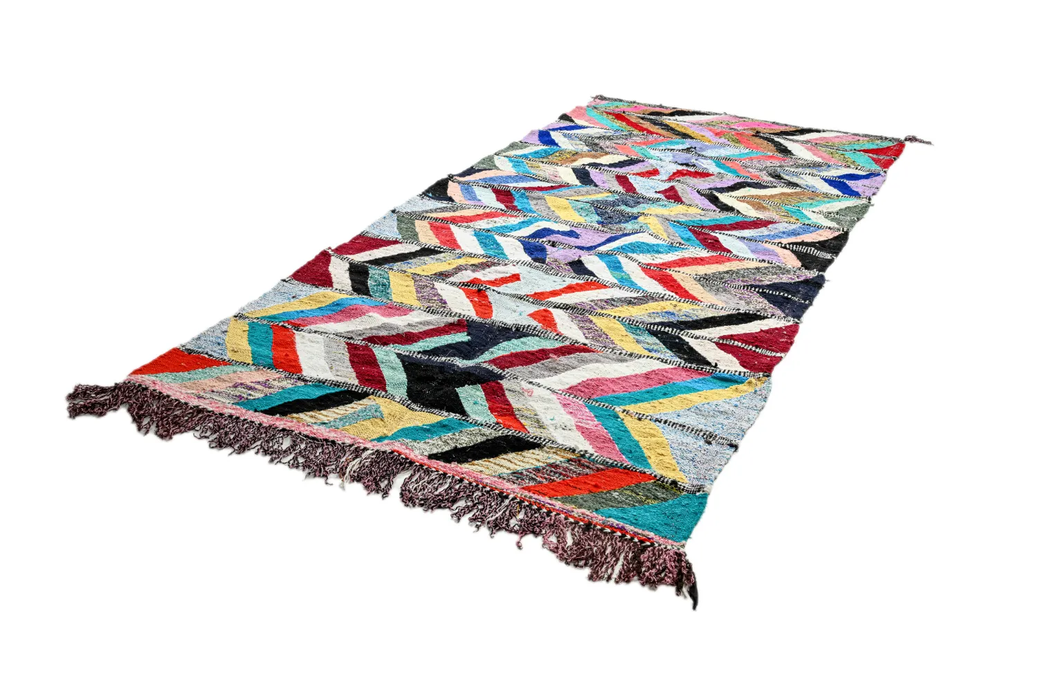 Marokkaanse Berber tapijt Boucherouite 150 x 320 cm