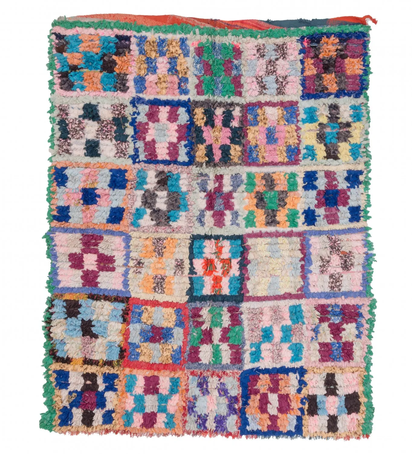 Marokkaanse Berber tapijt Boucherouite 195 x 150 cm