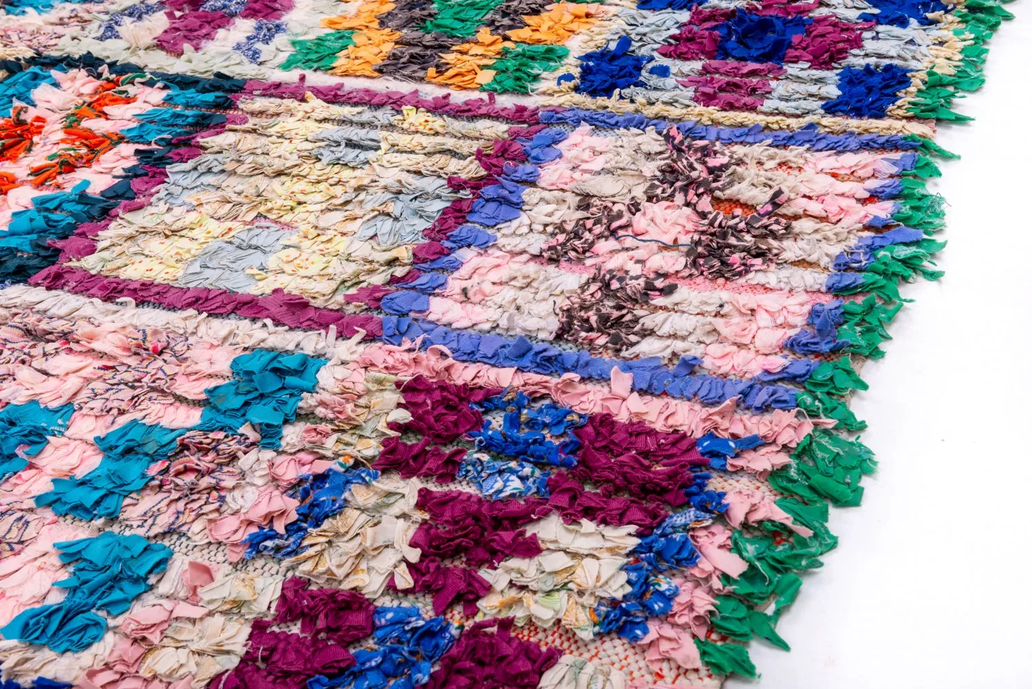 Marokkaanse Berber tapijt Boucherouite 195 x 150 cm