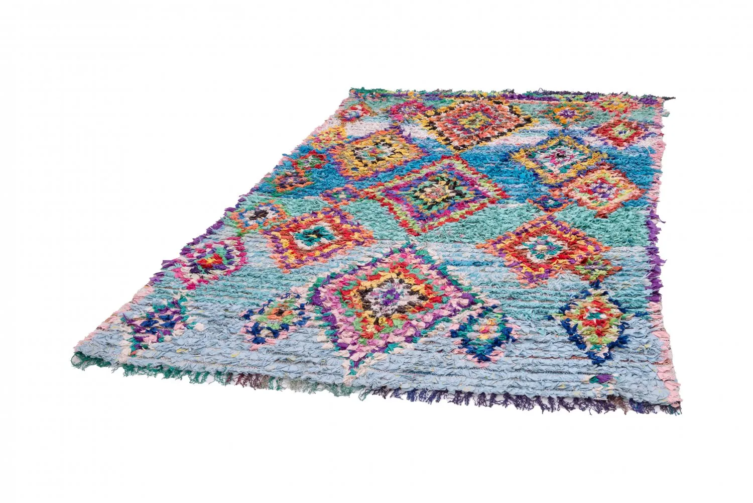 Marokkaanse Berber tapijt Boucherouite 245 x 150 cm