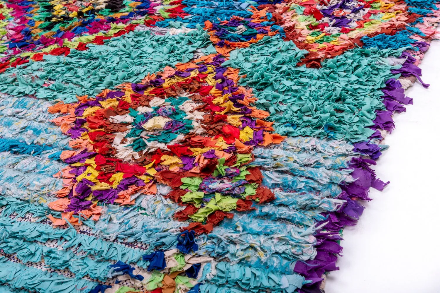 Marokkaanse Berber tapijt Boucherouite 245 x 150 cm