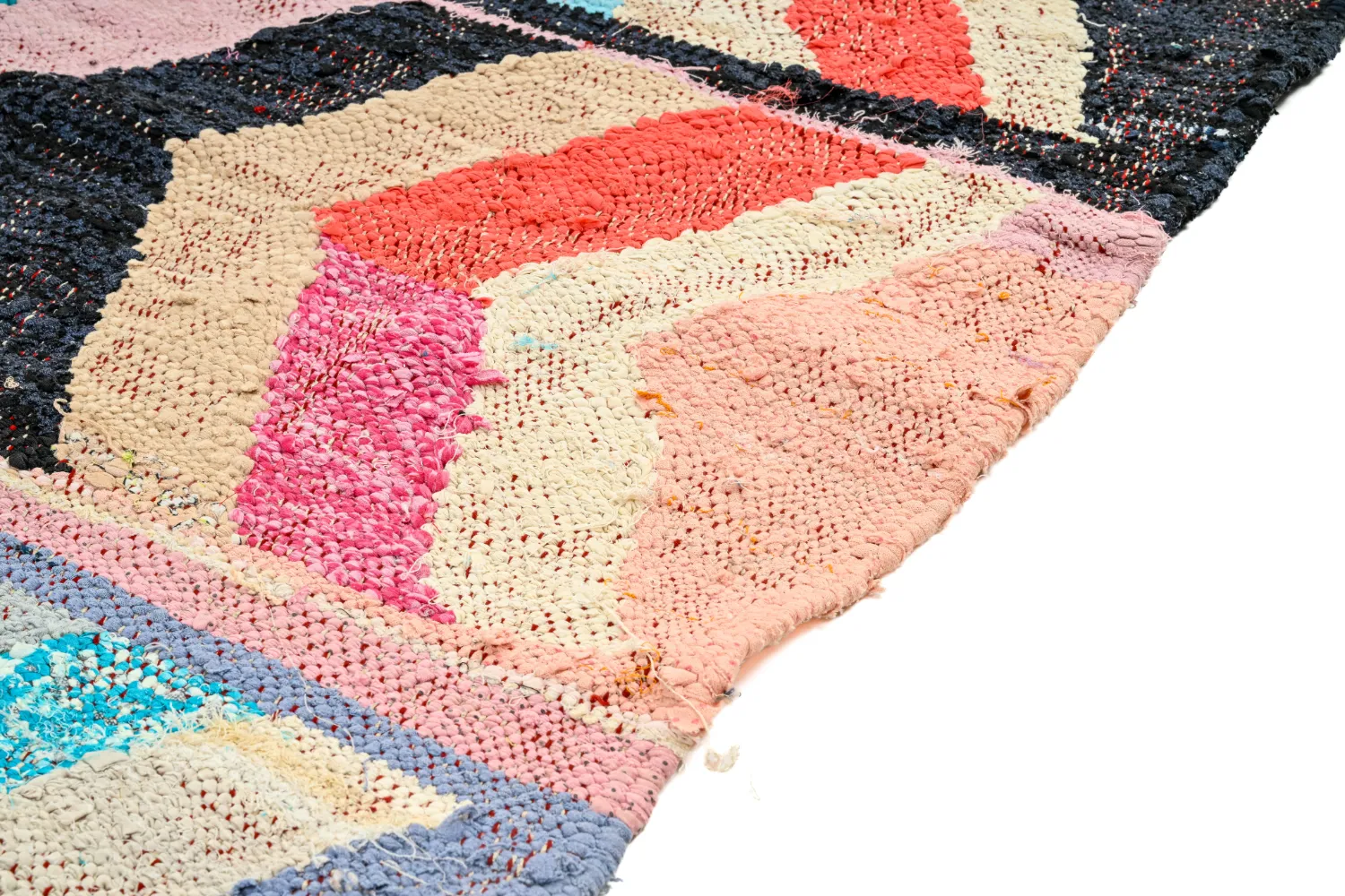 Marokkaanse Berber tapijt Boucherouite 130 x 290 cm