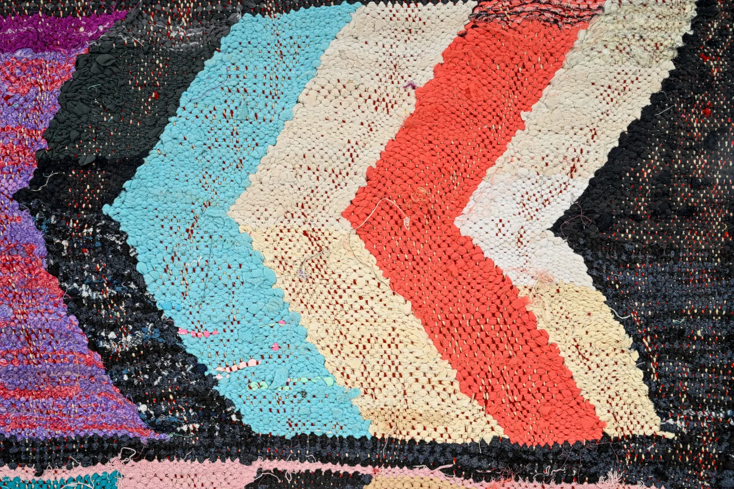 Marokkaanse Berber tapijt Boucherouite 130 x 290 cm