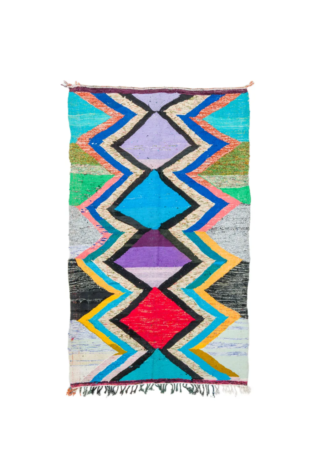 Marokkaanse Berber tapijt Boucherouite 140 x 235 cm